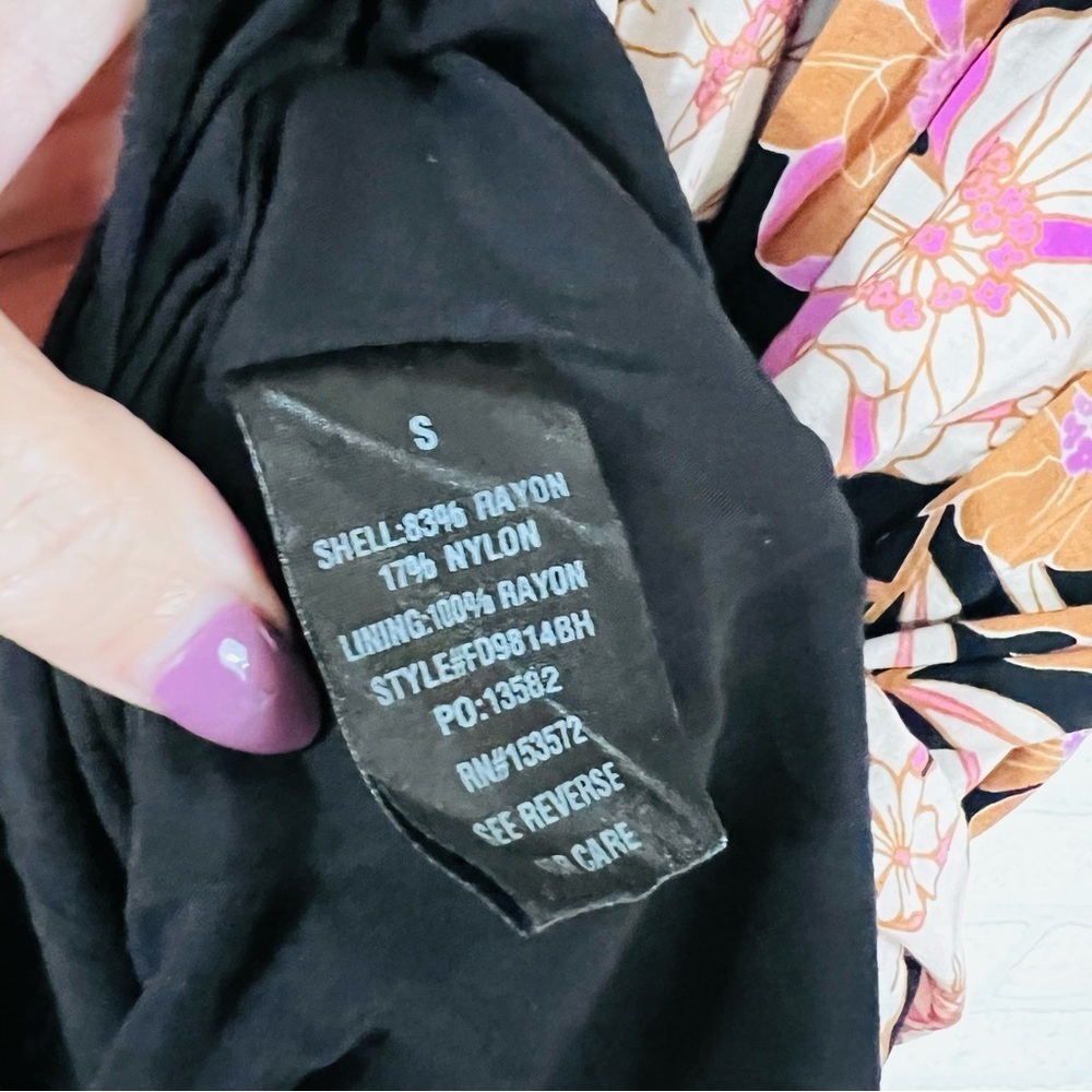 Bohme Kinsley Floral Short Sleeve Midi Dress Size S - Picture 13 of 14